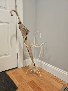 Vintage Mid-Century Wire Umbrella Stand - George Nelson Style MCM